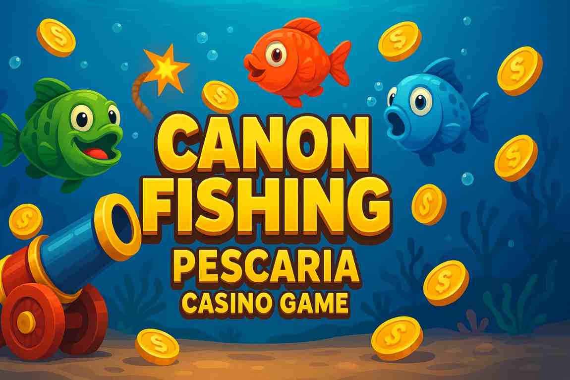 Jogador mirando no Canon Fishing pelo app do 55WW cassino